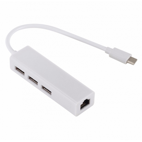 USB 3.1 Type-C to RJ45 100Mbps 3xUSB 2.0 port adapter ethernet adapter hub adapter