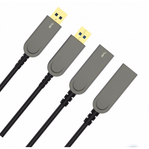 USB 3.0 AM to AF hybrid Active Optical AOC Cable USB 3.0 Active Repeater Cable 50M 100M Extenders