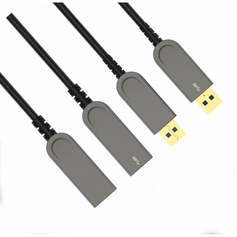 USB 3.0 AM to AF hybrid Active Optical AOC Cable USB 3.0 Active Repeater Cable 50M 100M Extenders