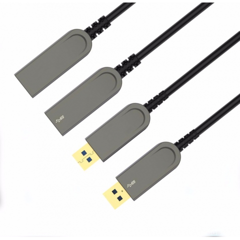 USB 3.0 AM to AF hybrid Active Optical AOC Cable USB 3.0 Active Repeater Cable 50M 100M Extenders