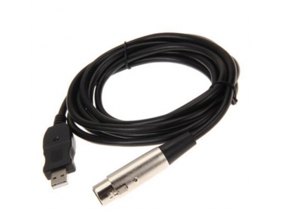 XLR female to USB Male Microphone Mic Link Cable