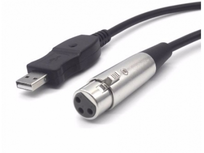 XLR female to USB Male Microphone Mic Link Cable