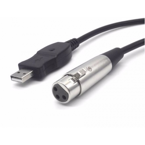 XLR female to USB Male Microphone Mic Link Cable