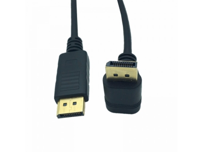 Angle DisplayPort Male to DP Male UP/Down/ Right/ Left angle 90 DP to DP Display Port Male Cable