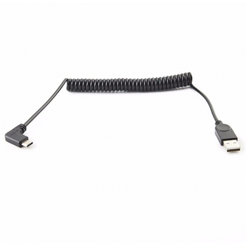 Type-c spring angle USB 3.1 A male to USB 2.0 A Male Extension coiled cable Spiral Kabel Usb C Male Spiral Cable