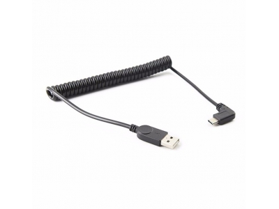 Type-c spring angle USB 3.1 A male to USB 2.0 A Male Extension coiled cable Spiral Kabel Usb C Male Spiral Cable