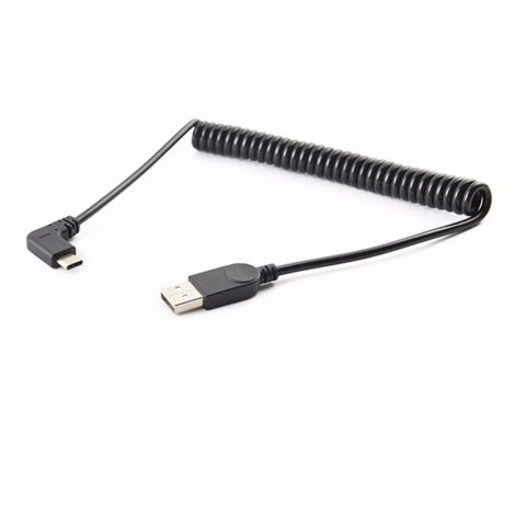 Type-c spring angle USB 3.1 A male to USB 2.0 A Male Extension coiled cable Spiral Kabel Usb C Male Spiral Cable