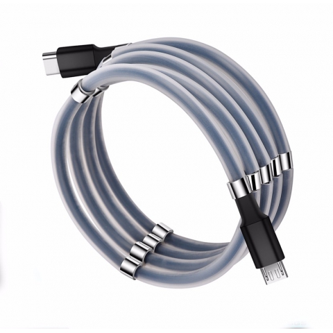 Magnetic USB Cable 5V 2 A Type C Mico USB charger Cable Android USB-C Mobile Phone Charging Data Cable