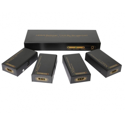 HDMI Splitter 1X4 By Single CAT