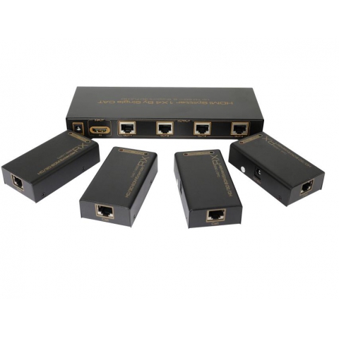 HDMI Splitter 1X4 By Single CAT