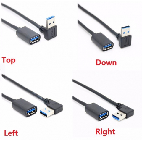 USB 3.0 Extension Cable 90 degree UP DOWN LEFT RIGHT Cable