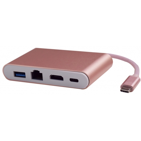 USB 3.1 Type-C to HDMI+USB 3.0+Gigabit Ethernet +PD Charging Adapter