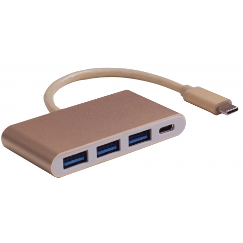USB 3.1 Type-C to USB3.0X4+Type-C Charging HUB