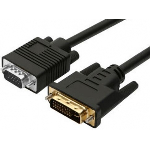 High quality 1.5m 24+5 DVI Male to VGA Female monitor cable