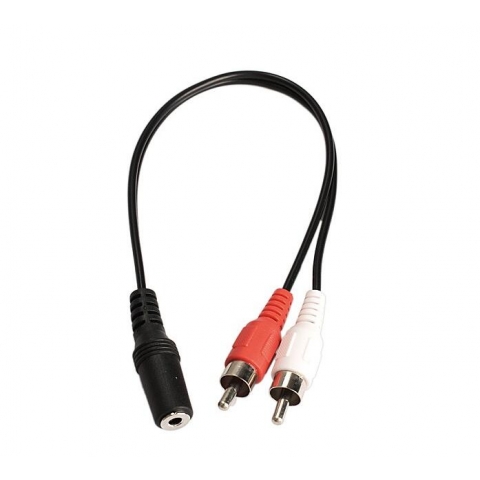 3.5mm stereo female to 2 rca male cable