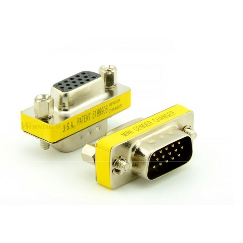 Mini Gender Changer Vga 15p male to male adapter