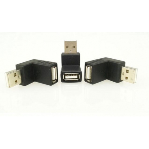 90 degree USB 2.0 A female to USB2.0 male adapter