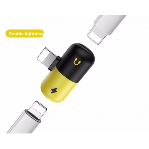 splitter adapter for iphone 2 in 1 USB Charger Capsule Splitter Adapter