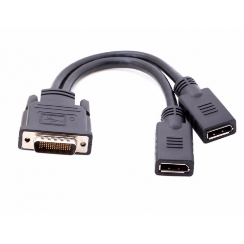 DMS-59 to Displayport splitter cable DMS59 to dual display port Y splitter cable