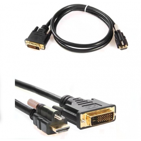 HDMI with Screw to DVI cable hdmi vga adaptor for monitor,TV,computer,media player