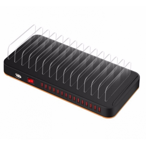 Universal USB Charging Dock Station 15 Port 5V 20A Charger Station Multi Device Charger Universal for Cell Phone android Tablet