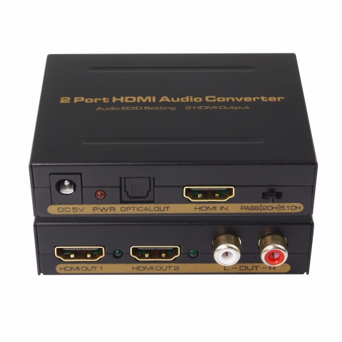 2 Port HDMI Audio Converter  Audio EDID Setting & 2 HDMI Output