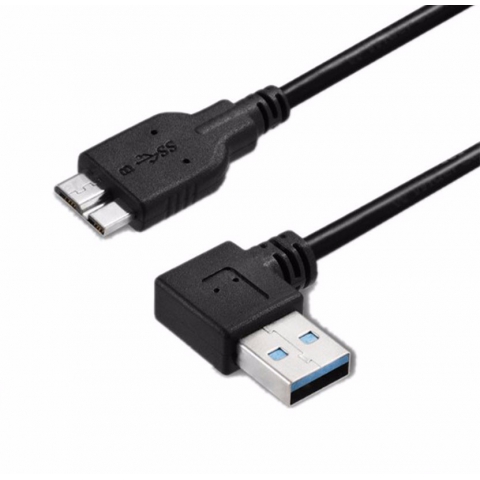 Right Angle USB 3.0 A Male to Micro B Data Sync Cable